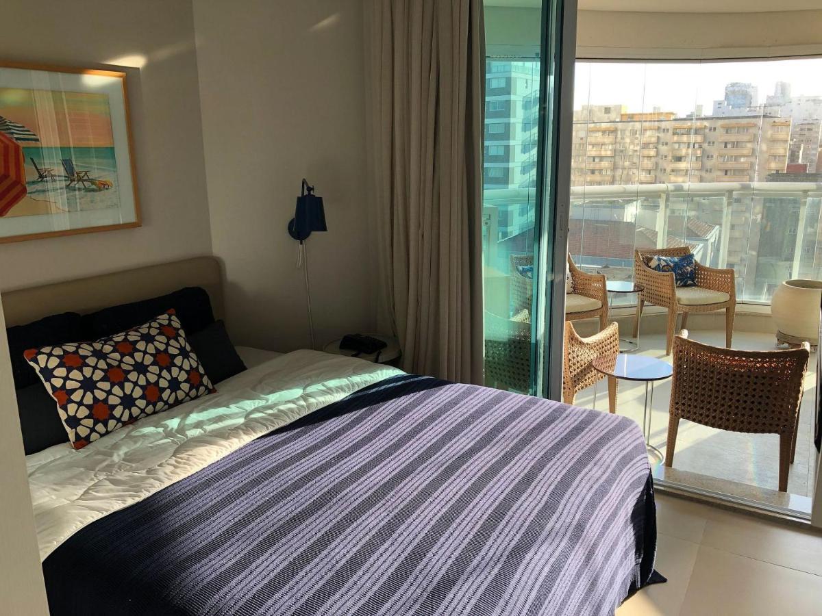 Estanconfor Santos Com Vista Mar Ac Garagem Sacada Fechada公寓 外观 照片