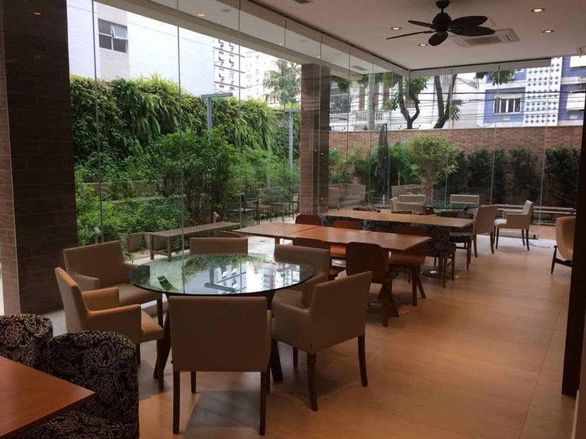 Estanconfor Santos Com Vista Mar Ac Garagem Sacada Fechada公寓 外观 照片