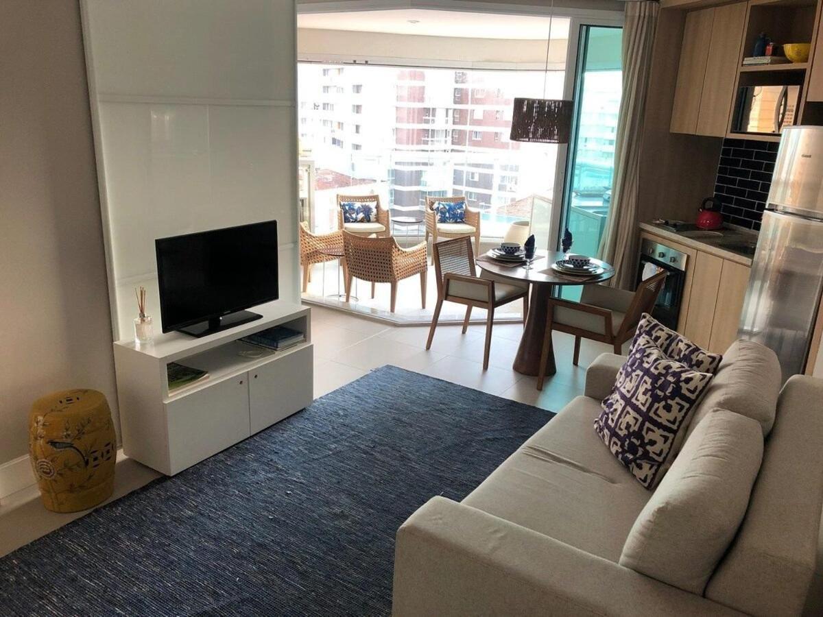 Estanconfor Santos Com Vista Mar Ac Garagem Sacada Fechada公寓 外观 照片