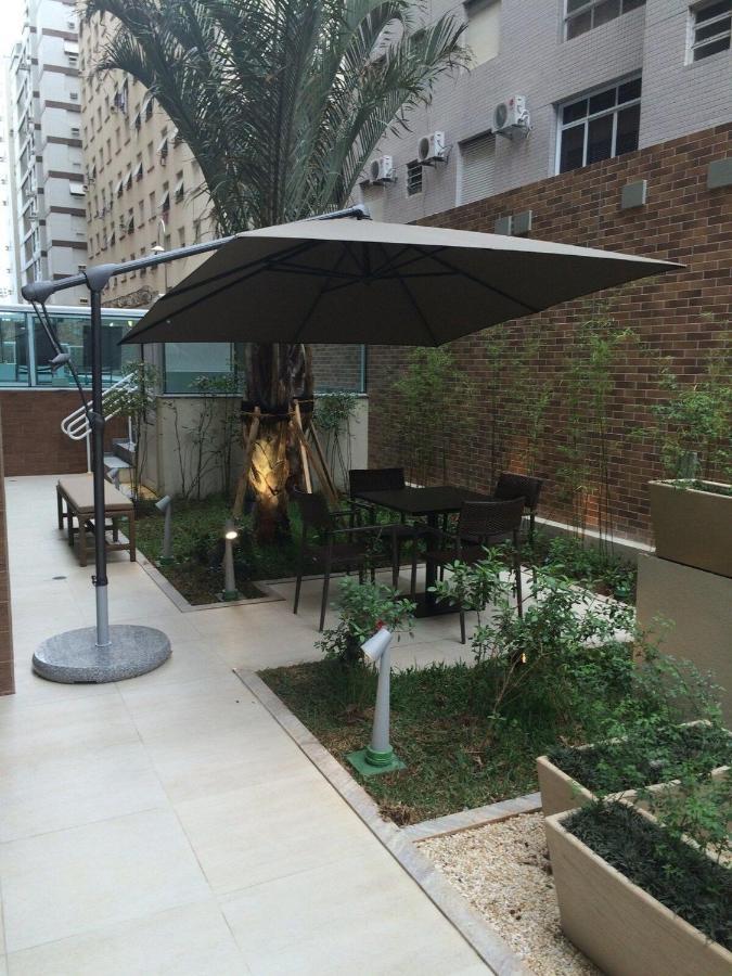 Estanconfor Santos Com Vista Mar Ac Garagem Sacada Fechada公寓 外观 照片